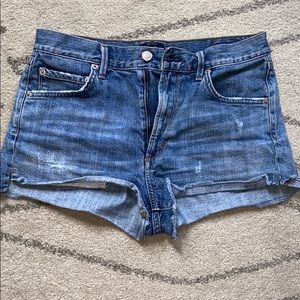 AGOLDE Anja High waisted denim jean shorts